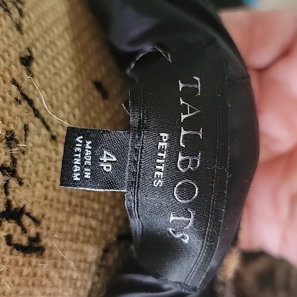 Talbots leopard print pencil skirt size 4p - Picture 3 of 4